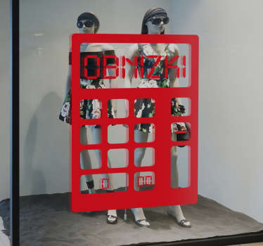 Naklejka kalkulator obniżki - TenStickers