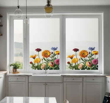 Fensteraufkleber gänseblümchen-design - TenStickers