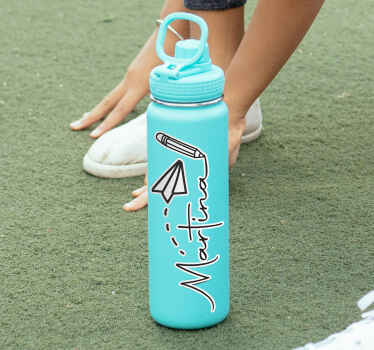 Bottle name personalised sticker - TenStickers