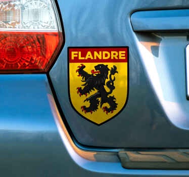 Wapen van vlaanderen Auto sticker - TenStickers