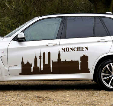 Autoaufkleber münchen skyline - TenStickers