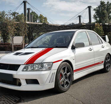 Racing stripes 5 piece car sticker set - TenStickers