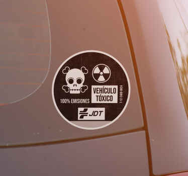 Pegatina para coche original tóxico divertida - TenVinilo