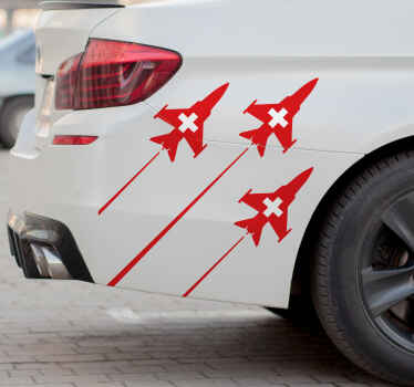 Autocollant suisse pour voiture patrouille suisse - TenStickers