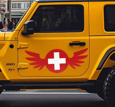 Autocollant suisse pour voiture forces aériennes suisses - TenStickers