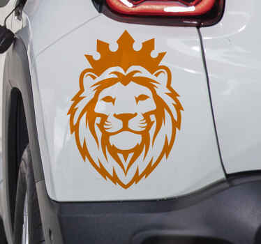 Gekroonde leeuw autosticker - TenStickers