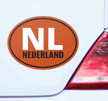 nederland oranje bord autosticker - TenStickers