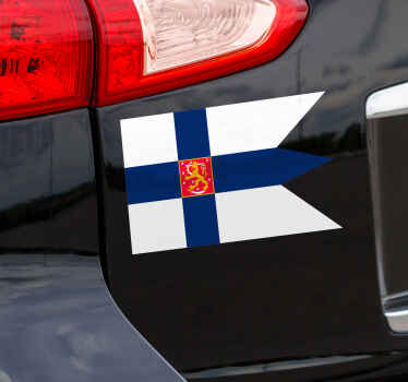 Suomen armeijan lippu autotarra - Tenstickers