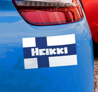muokattava suomen lippu autotarra - Tenstickers
