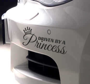 Driven by a princess car sticker - TenStickers