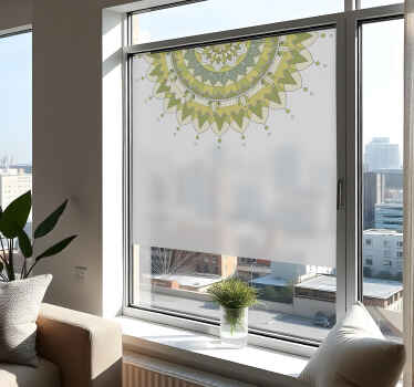 half mandala privacy film for window - TenStickers