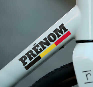 Autocollant vélo personnalisé avec drapeau - TenStickers