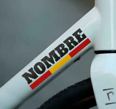 Vinilo bici personalizado con bandera - TenVinilo