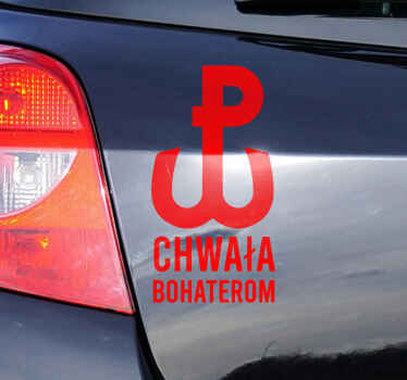 Naklejka na samochód symbol Polska Walcząca - TenStickers