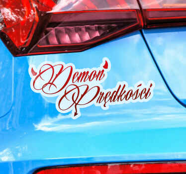 Naklejka na samochód demon prędkości - TenStickers