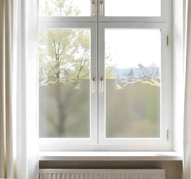 Naklejka na szyby gałęzie z ptakami - TenStickers