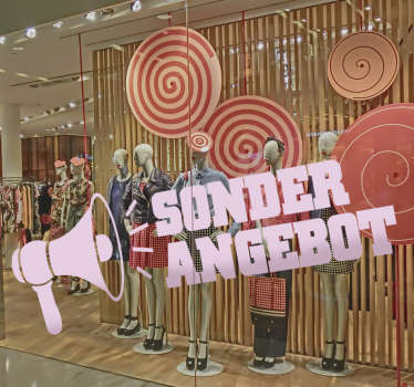 贴纸 店前标志 喇叭促销贴纸 - TenStickers