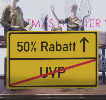 Klebefolie Rabatt personalisiert - TenStickers