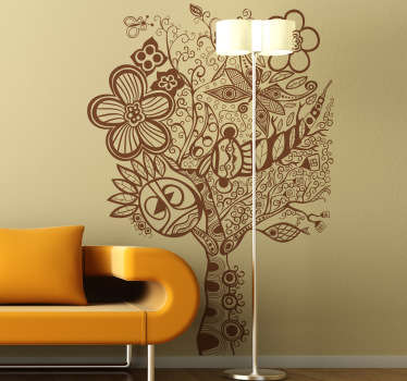 Poglejte to originalno stensko nalepko hipi drevesa in v svoj dom vnesite nekaj res spektakularnega, kar bi lahko izboljšalo vaše sobe!