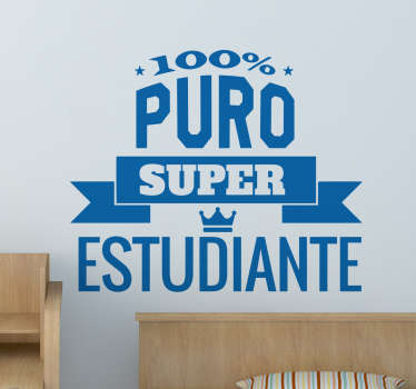 Vinilo super estudiante - TenVinilo