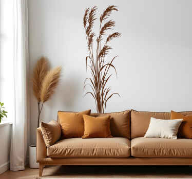 Wandtattoo Pflanze wehendes Schilf - TenStickers