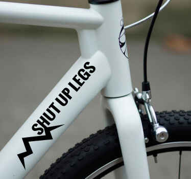 Fahrrad Aufkleber lustiger Text mit Berg - TenStickers