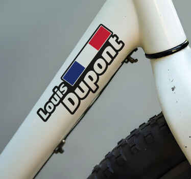 Sticker vélo noms et drapeaux personnalisés - TenStickers