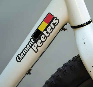 Sticker vélo noms et drapeaux personnalisés - TenStickers