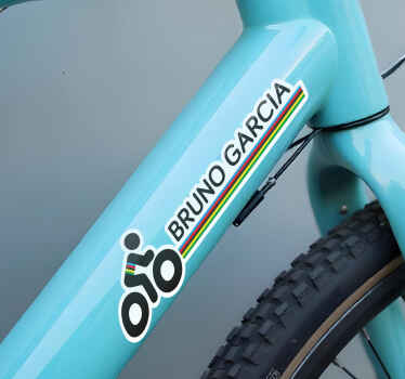 World Champion colours and name bike sticker - TenStickers