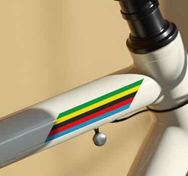Fahrrad Aufkleber Pfeilstreifen in Farben des Weltmeisters - TenStickers