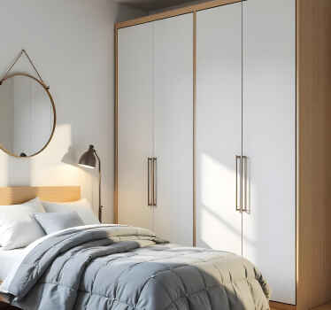 carta adesiva per ante armadio bianco - TenStickers