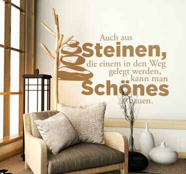 Wandtattoo mit steinen bauen - TenStickers