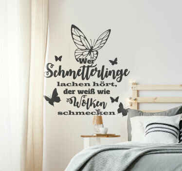 Wandtattoo wenn du schmetterlinge lachen hörst - TenStickers
