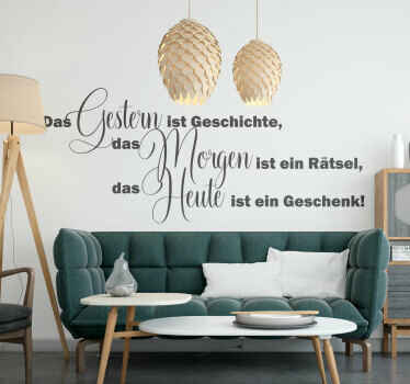 Wandtattoo gestern ist geschichte - TenStickers