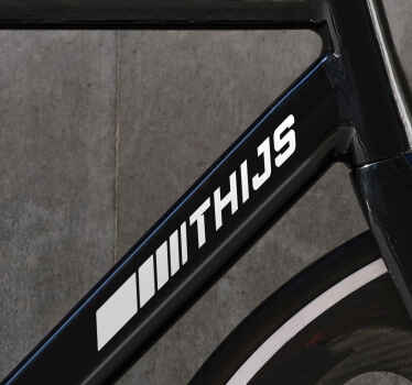 Sportieve stijl Fiets naamsticker - TenStickers