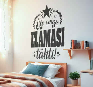 ole tähti motivaatio seinätarra - Tenstickers