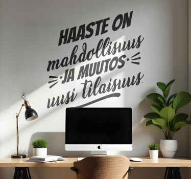 Muutos on uusi tilaisuus motivaatio seinätarra - Tenstickers