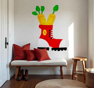 schoentje met wortel sinterklaas sticker - TenStickers