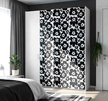 Sticker fleur coquelicot noir - TenStickers