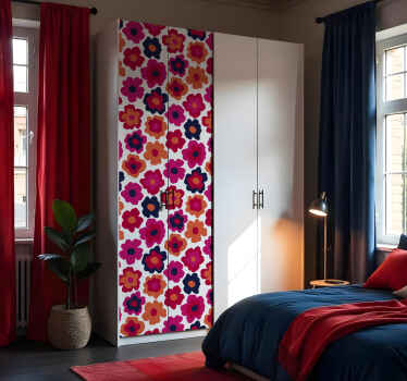 Sticker fleur coquelicot rouge - TenStickers