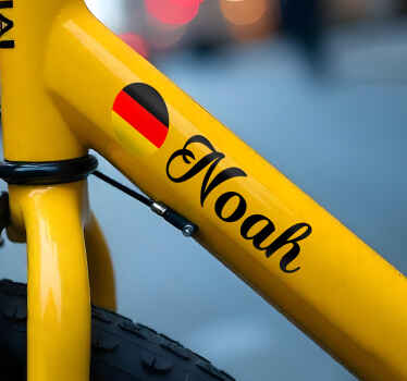 Fahrrad Aufkleber benutzerdefinierte flagge und name - TenStickers