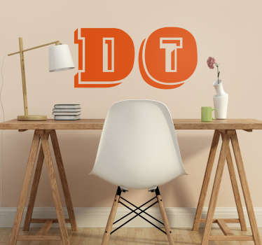 Retro "Do It" Wall Sticker - TenStickers