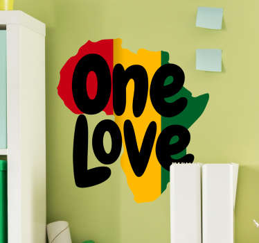 One love africaウォールステッカー - TENSTICKERS