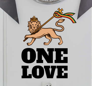 Adesivo murale Leone Rastafari - TenStickers