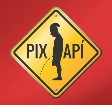 Pegatina para coche exterior Barcelona señal pixapi - TenVinilo