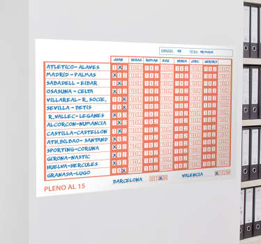 Vinilos pizarra vileda quiniela - TenVinilo