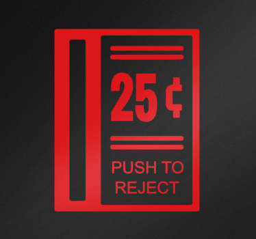 街机投币口贴纸 - TenStickers