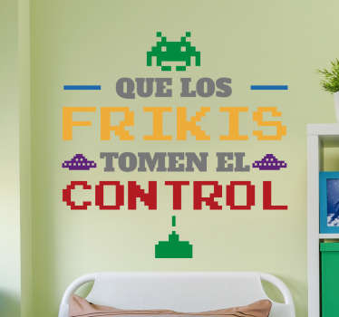 Vinilo decorativo frikis control - TenVinilo