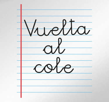 Vinilo libreta vuelta al cole - TenVinilo