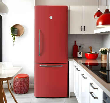 Full red fridge sticker - TenStickers